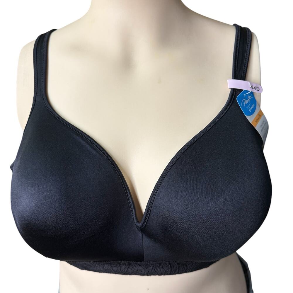 Playtex Tru Support Love My Curves Smoothing Bra Size 44D in Black